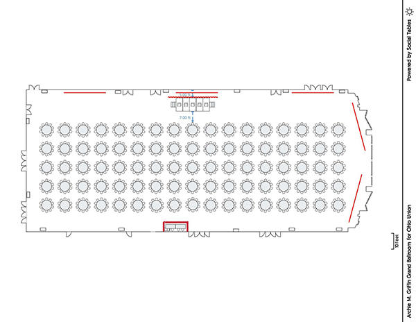 Archie M. Griffin Grand Ballroom - Banquet Diagram