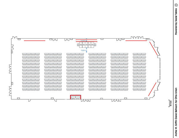 Archie M. Griffin Grand Ballroom - Classroom Diagram
