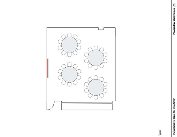 Brutus Buckeye Room - Banquet Diagram