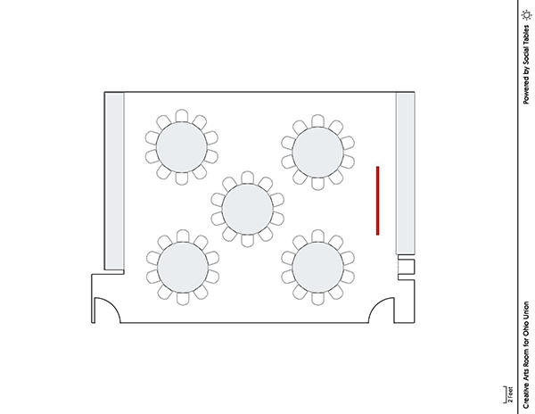 Creative Arts Room - Banquet Diagram