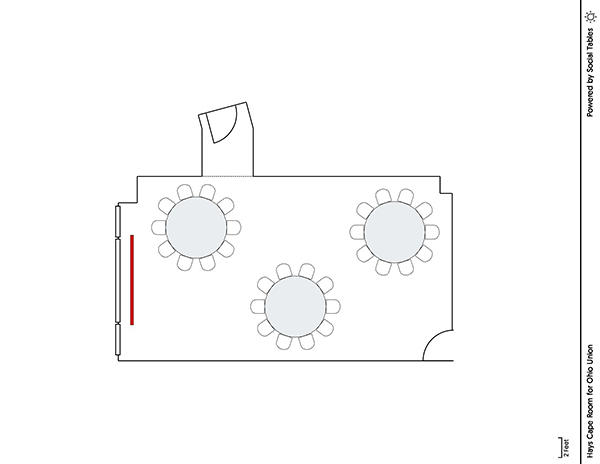 Hays Cape Room - Banquet Diagram