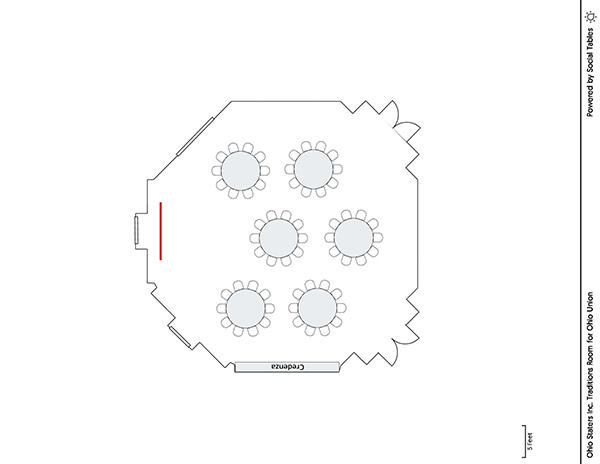 Traditions Room - Banquet Diagram