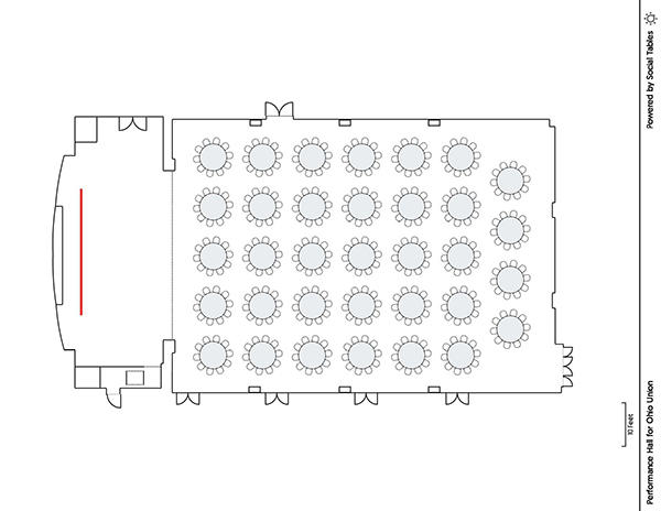 Performance Hall - Banquet Diagram