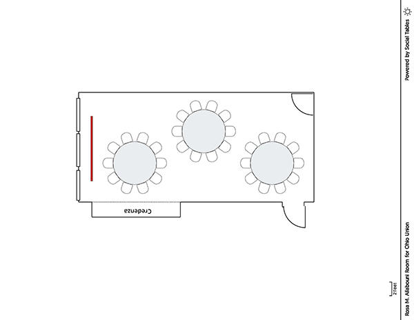 Rosa M. Ailabouni Room - Banquet Diagram