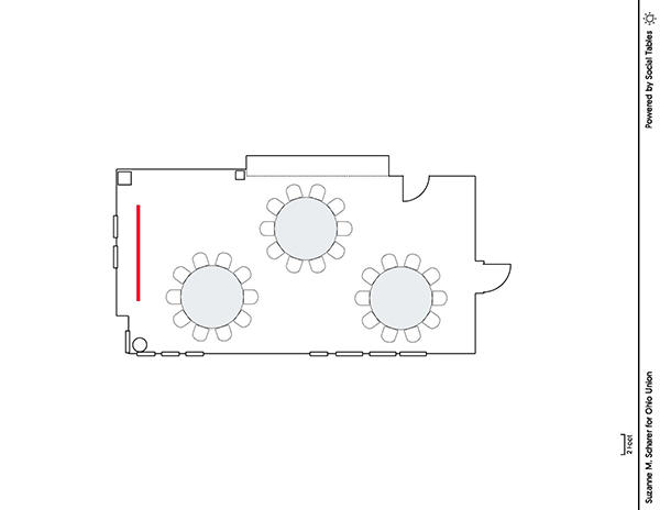 Suzanne Scharer Room - Banquet Diagram