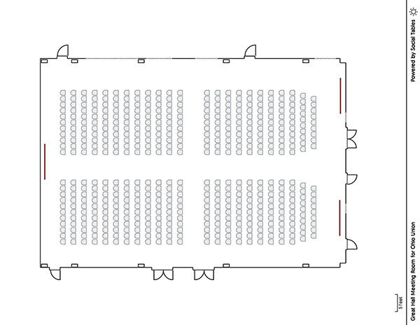 Great Hall Meeting Room - Theater Diagram
